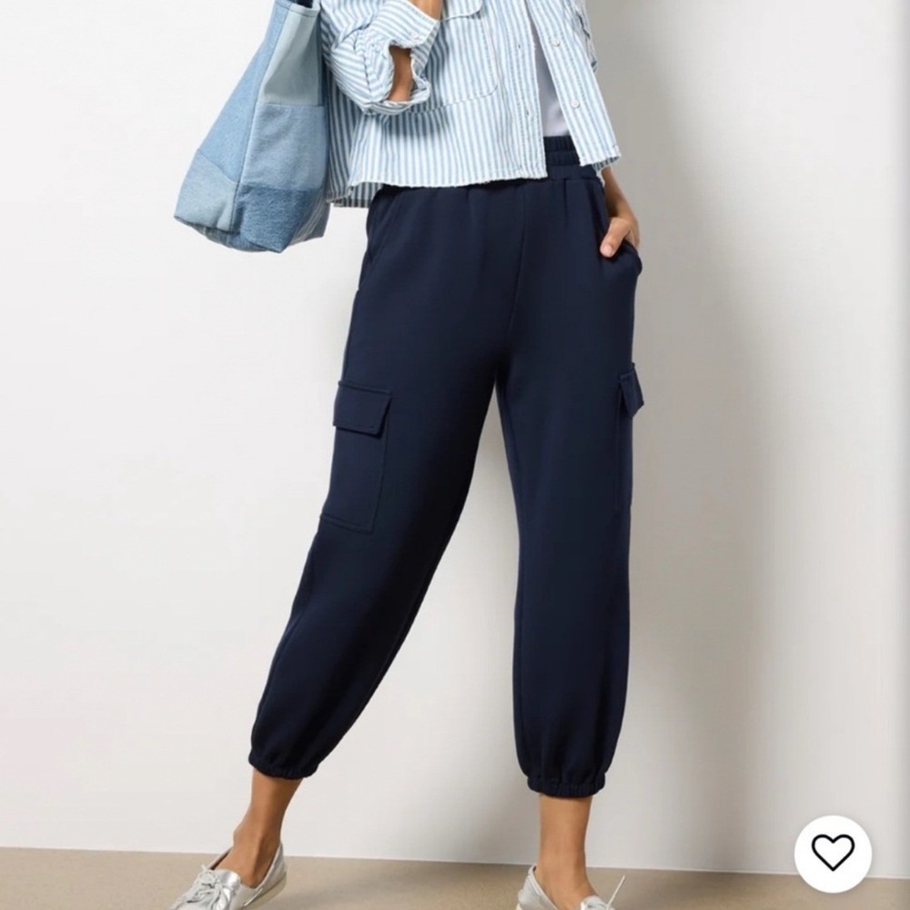 Varley The Cargo Pant 25 Double Soft Women Small Navy Blue Excellent Joggers